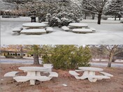 Outdoor dining at Irving/circle K in Loudon Rd in Concord, NH