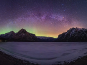Aurora on Lake Minnewaska
