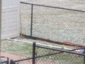 Hail covering the ground in Salisbury Ma. earlier today