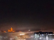 Taken at 5 a.m. from my apartment Window downtown Des Moines Iowa