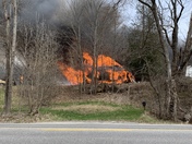 House fire along Rt. 27 across from Smithtown Rd. In Pittston.