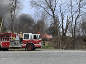 House fire along Rt. 27 across from Smithtown Rd. In Pittston.