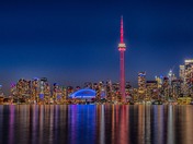 Night view of downtown Toronto