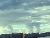 Crescent So. Carolina. Funky clouds at 7:00pm, they kindof look like nuclear towers.