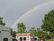 A beautiful double rainbow over our hard working EMS workers.