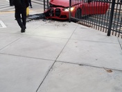 Accident at the Camden light rail stop. 