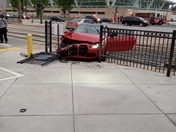 Accident at the Camden light rail stop. 