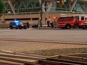 Accident at the Camden light rail stop. 