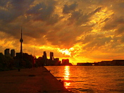 Sunrise over Toronto Island Airport