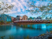 Long Exposure Spring River Valley