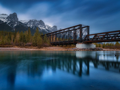 Moody Long Exposure By The Canmore Engine Bridge