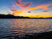 Beatiful sunset at Lake Windermere, BC 