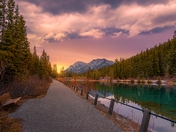 Sunrise Over Mount Lorette Ponds