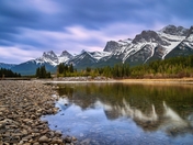 Long Exposure Mountain Reflections In Canmore