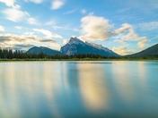 Long Exposure View At Vermilion Lakes