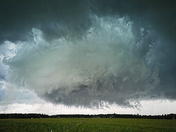 Wall cloud near Shantz, Alberta