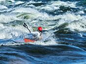 Daredevil kayaker.