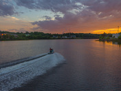 St. Stephen, New Brunswick at sunset