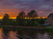 St. Stephen, New Brunswick at sunset