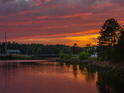 St. Stephen, New Brunswick at sunset