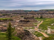 Cloudy Sky Over Horseshoe Canyon In Drumheller