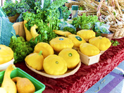 Yellow Pattypans at the Outdoor Market.