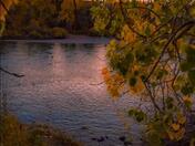 Bow River Sunrise In The Autumn 