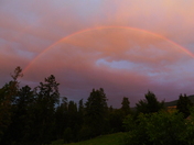 sunset rainbow