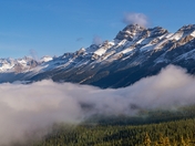 Misty Clouds Surrounding Mountains