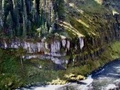 Mesa Falls, Idaho in the Caribou-Targhee National Forest Falling into the Snake River 