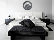 Black And Silver Round Mosaic Wall Mirror