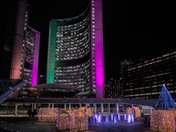Christmas light of Toronto city hall