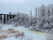 Trestle Bridge in Ice Fog