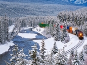 Winter Freight Train 