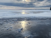 Peaceful Frozen Lake Simcoe. A Fisherman's Retreat.