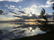 Evening June sky at Pigeon Lake, Alberta