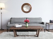 24" Brown Traditional Handmade Decorative Mosaic Wall Mirror