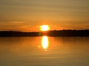 Kawartha lakes sunset on sturgeon lake 