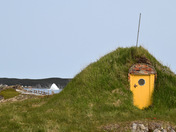 Yellow door and iceberg