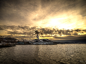 Sunset over the mill