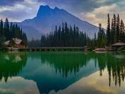 Reflection of Emerald Lake.