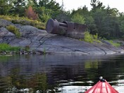 Remnant of alligator boat on French River.