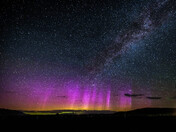 Pillars of Light in Teton valley