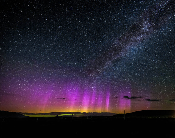 Pillars of Light in Teton valley