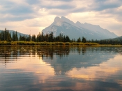 Pastel Sunrise At Vermilion Lakes