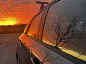 Sunset over the farm