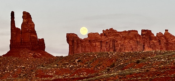 BLM land along highway, close to the area of Monument Valley 