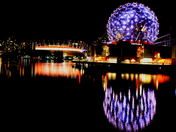 Science World at night long expoture 