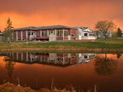 Galloway Station Museum under wildfire smoke