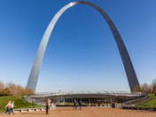 People visiting the Gateway Arch